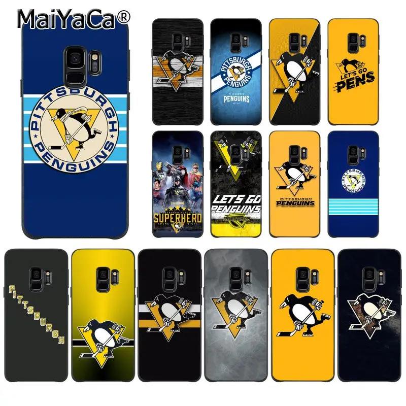 

MaiYaCa Pittsburgh Penguins TPU Soft Silicone Phone Case Cover for Samsung S9 S9 plus S5 S6 S6edge S6plus S7 S7edge S8 S8plus