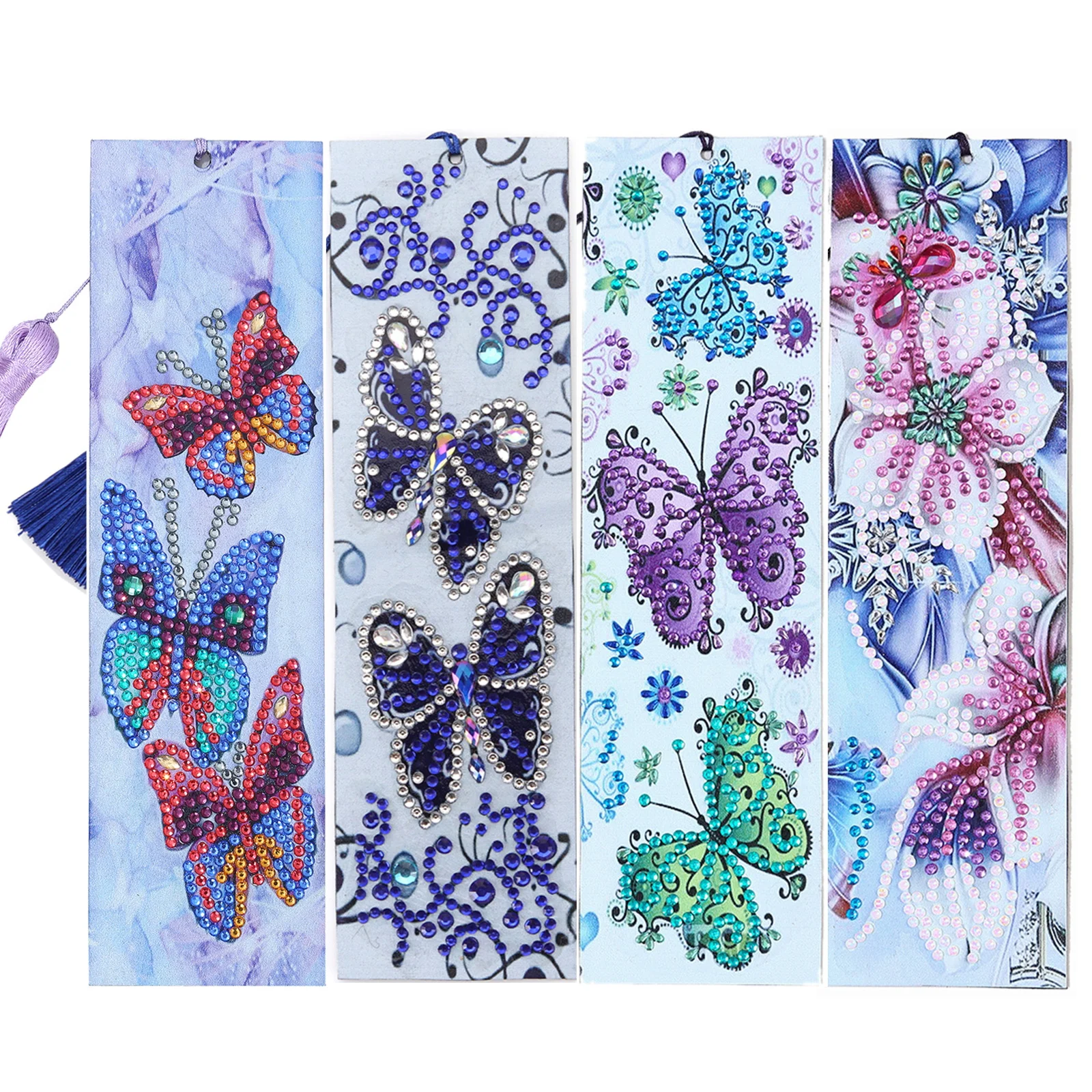 4pcs Diamond Painting Bookmarks Diamond Painting Bookmark Diy Art Craft