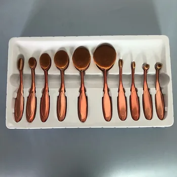 

10pcs Makeup Brush Rose Gold Silver Foundation Professional Blending Brush Set Makeup Brush Set with Box Brochas Maquillaje