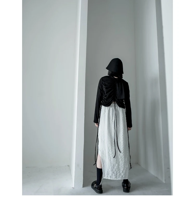 XITAO Асимметричная Лоскутная юбка с завязками в стиле ампир свободная эластичная лента индивидуальность элегантная юбка миди 2019 Осень