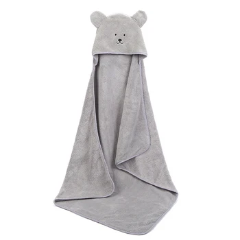 Asciugamano da bagno per neonato con cappuccio Asciugamani per neonato in pile di corallo cartone animato Coperta Accappatoio per neonato