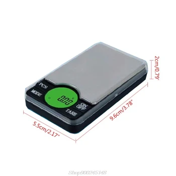 

0.01/600g Mini Digital Scale High Precision for Weighing Powder Jewelry Carat Au08 20 Dropship