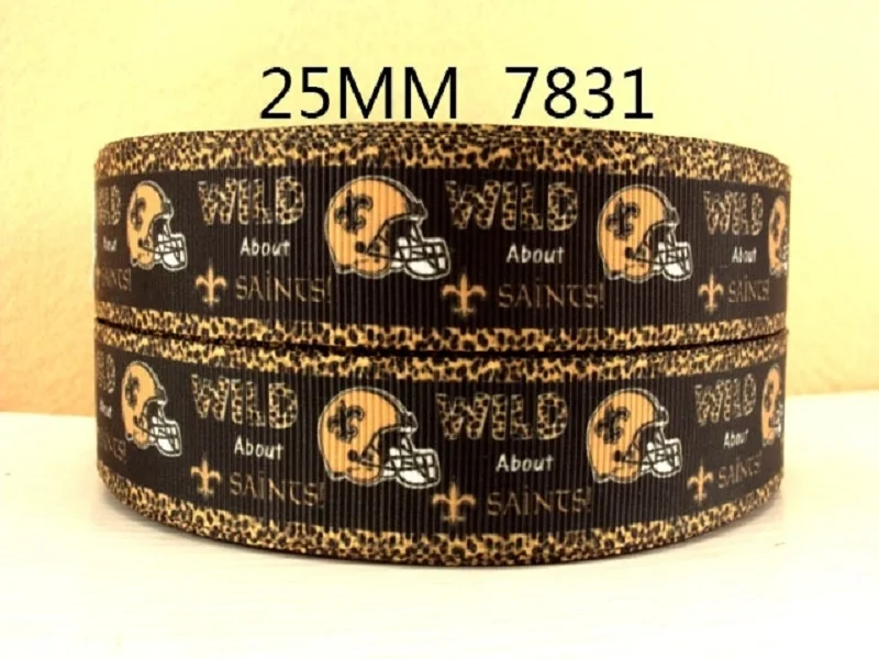 50 ярдов 1 ''(25 мм) спортивная команда печатных Grosgrain ленты подарок вечерние