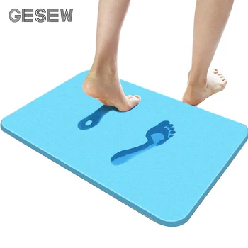 

GESEW Anti Slip Diatom Mud Bath Mats On The Floor Home Quick Water Absorption Bathroom Carpet Kitchen Bathroom Accessories