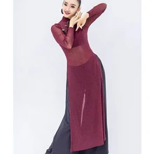 Китайский стиль женский длинный рукав Ципао женский Улучшенный Чонсам элегантный китайский комплект вьетнамский aodai комплект из двух предметов