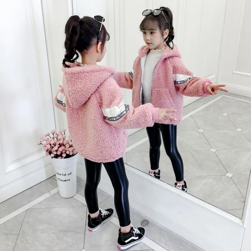 

Autumn Winter Toddler Girls Woolen Coat Long Wool Coat For Girl Kids Outerwear Jacket Roupa De Frio Infantil Girl Solid Jacket