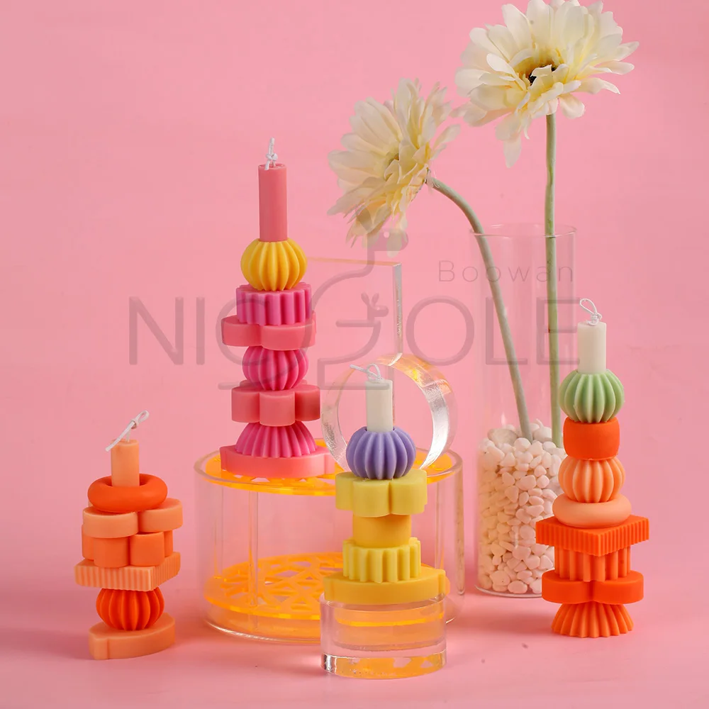 Building Block Candle Molds Aromatherapy Wax Silicone Mould DIY Handmade Home Decoration Tool