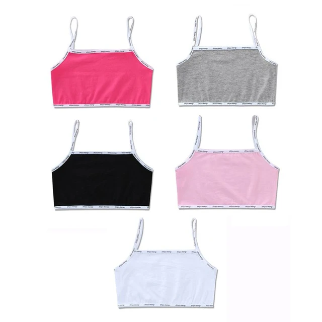 Teen Girl Sports Bra Kids Top Underwear Breathable Young Puberty