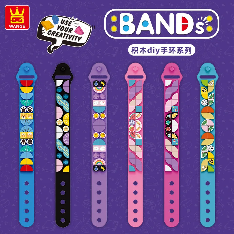 

2020 New Building Block Toy Animal Sugar Meteorological Knowledge Marine Silicone Bracelet Cartoon Children's Day Gift