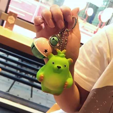 Встряхивающая речевой сети, Красный с изображением героя из мультфильма «бутон медведя для маленьких мальчиков Творческий лямки колокол Сумочка с брелоком кулон подарок на праздник