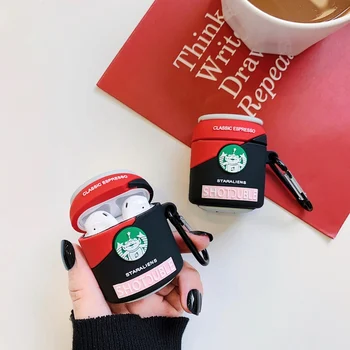 

3D Classic Espresso Bottle Star Aliens Headphone Accessories Case For Apple Airpods 1/2 Silicone Protection Earphone Cover