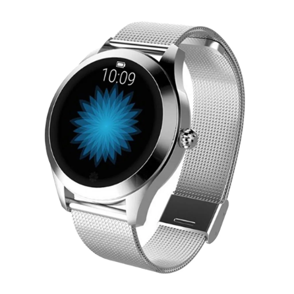 silver Смарт-часы для женщин с экраном 1,04 дюймов IP68 водонепроницаемый монитор сердечного ритма физиологическое напоминание спортивный фитнес-браслет - Цвет: silver