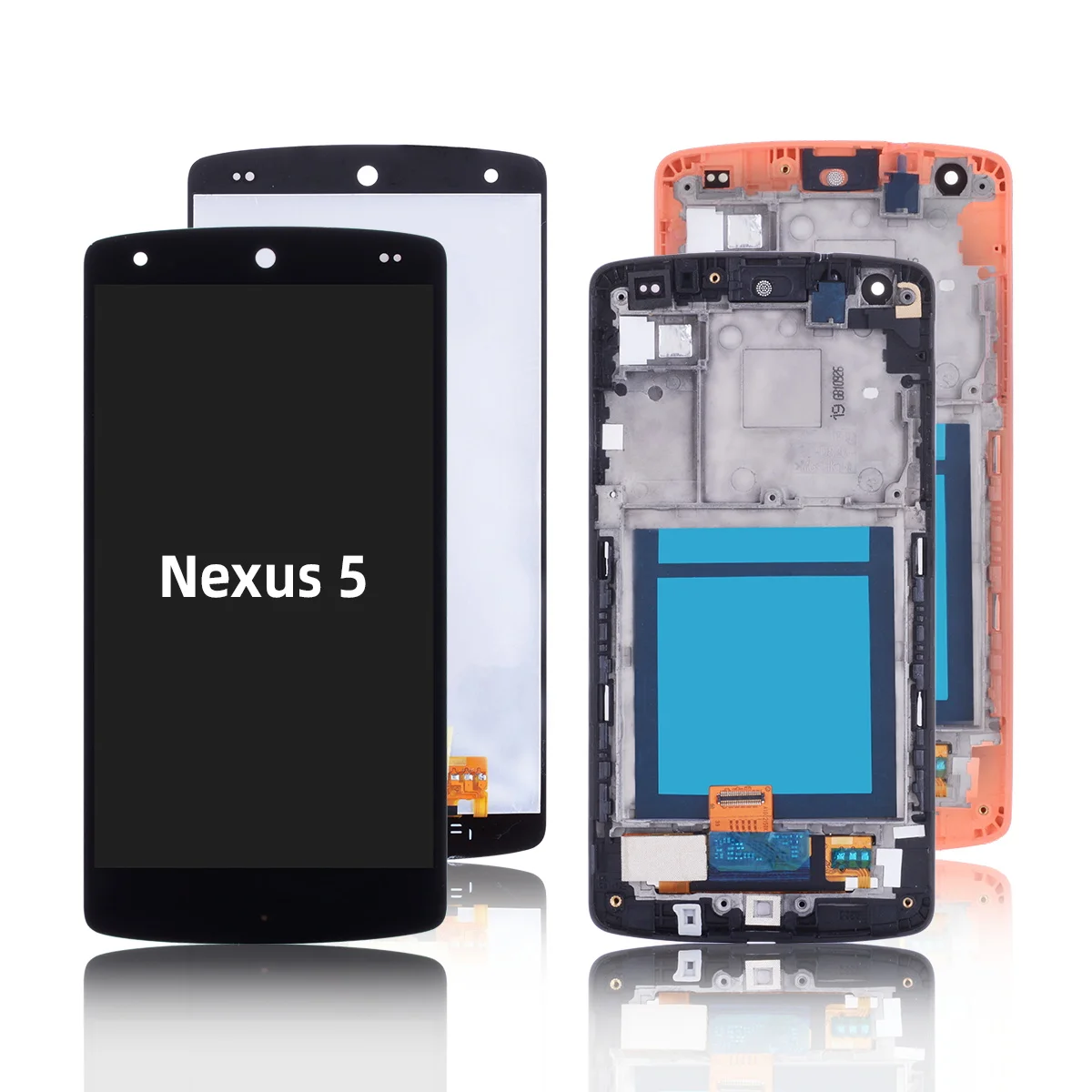 ЖК дисплей для LG Google Nexus 5 D820 D821 Tela сенсорный фронтальный Com Aro Completo Módulo козырек