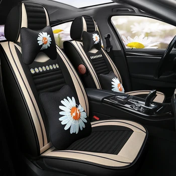 

Full Coverage PU Leather car seat cover flax fiber auto seats covers for seat leon 1 2 3 5f mk1 mk2 mk3 toledo 2