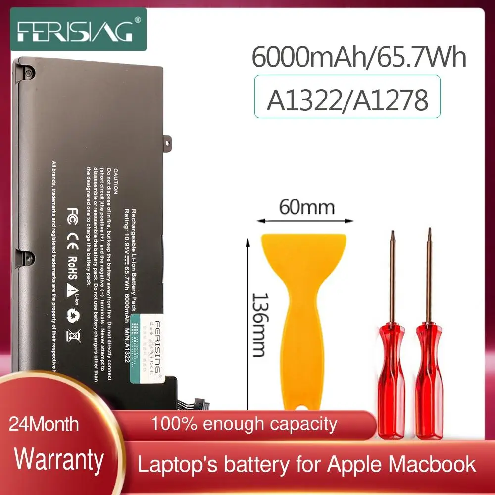 

FERISING A1322 Laptop Battery For APPLE MacBook Pro 13" A1278 ( 2009-2012 Year ) MB990 MB991 MC700 MC374 MD313 MD101 MD314 MC724