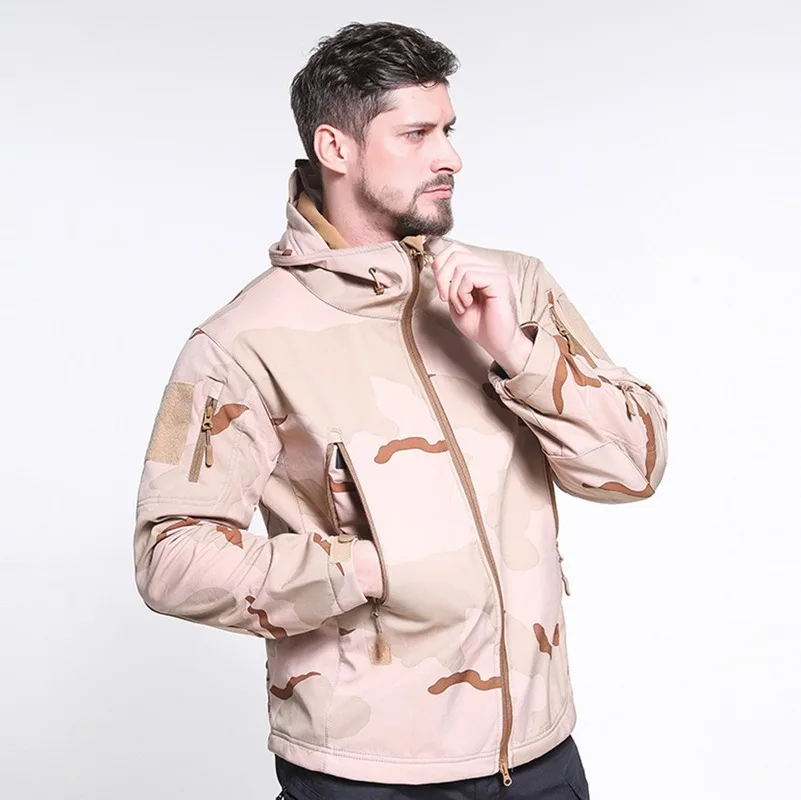 Shark Skin Soft Shell V5 Military Tactical Jacket Men Waterproof Windproof Soft Shell Windbreaker Camouflage Army Coats SA-8