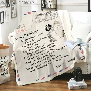 

Express Love My daughter 3D Velvet Plush Blanket Bedspread for Kids Girls Sherpa Blanket Couch Quilt Cover Travel Gift 04