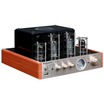 

Science Toy Stereo Tube Amplifier Integrated Hybrid Valve Power Amplifier Bi-color with US to EU Plug Power Adapter Converter