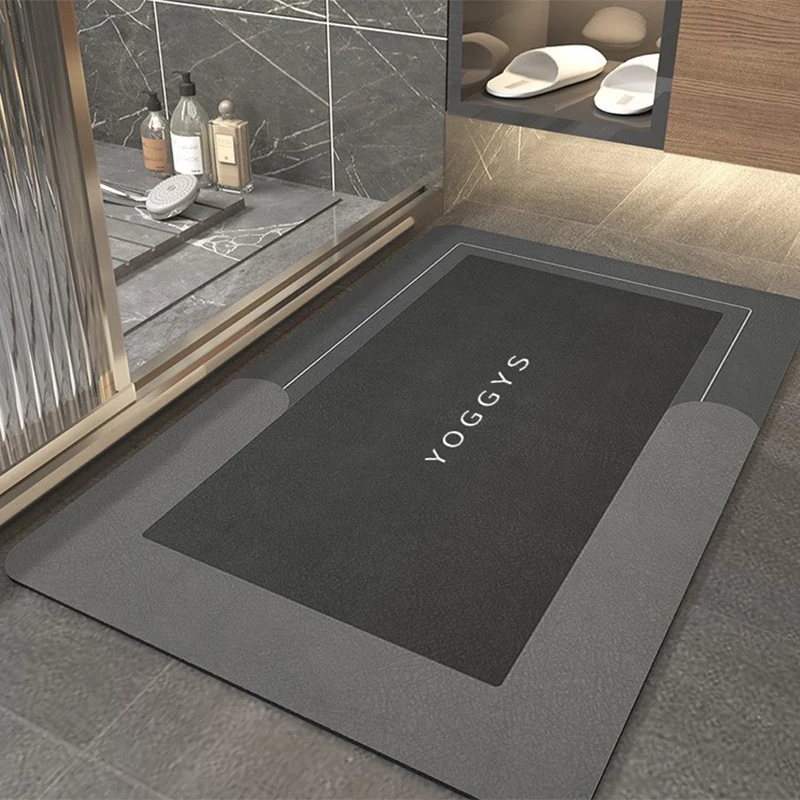 Super Absorbent Bath Mat Quick Drying Bathroom Rug Non-slip Entrance  Doormat Nappa Skin Floor Mats Toilet Carpet Home