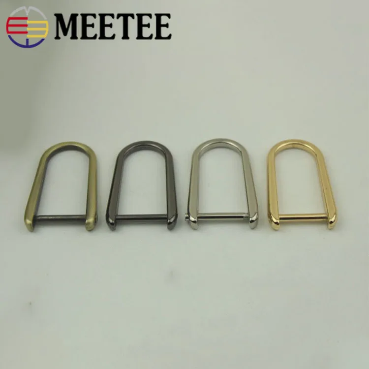 

Meetee 2/5pcs 20mm Detachable Screw D Buckle U Ring Metal Keychain Hanger Hook Clasp DIY Handbag Hardware Leather Accessories