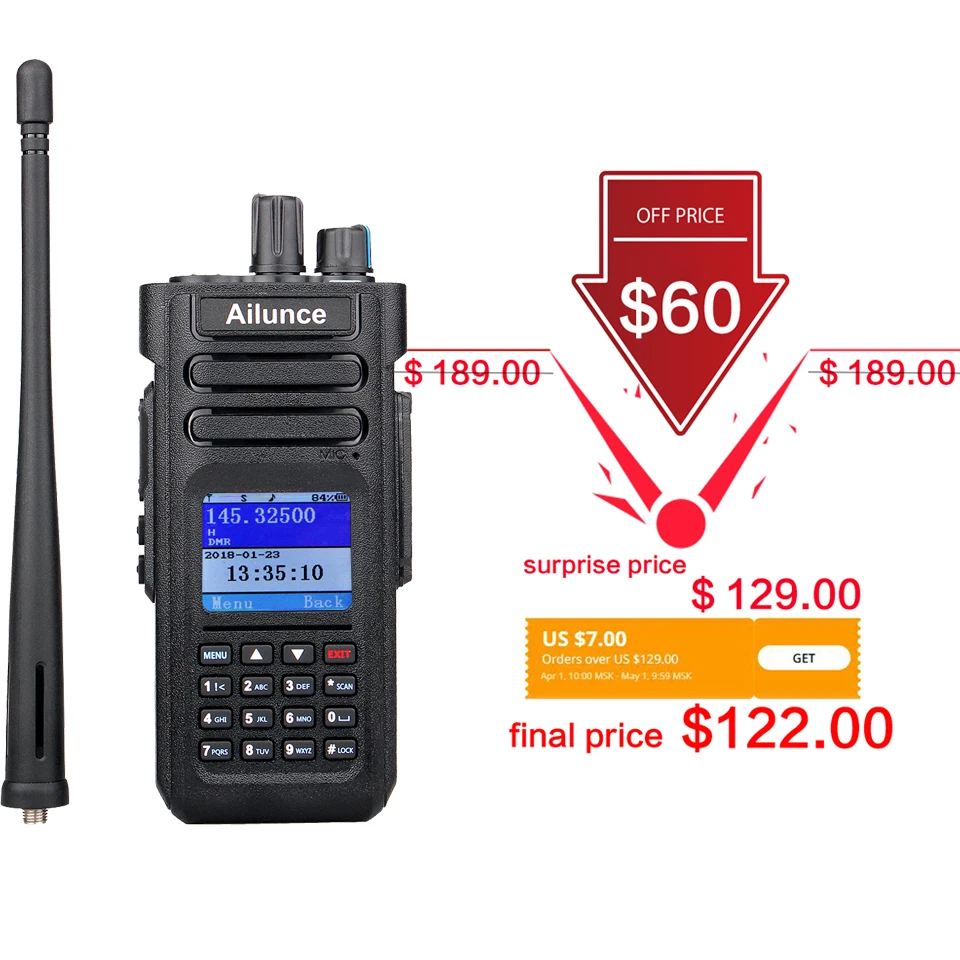 RETEVIS Ailunce HD1 DMR Radio Digital Walkie