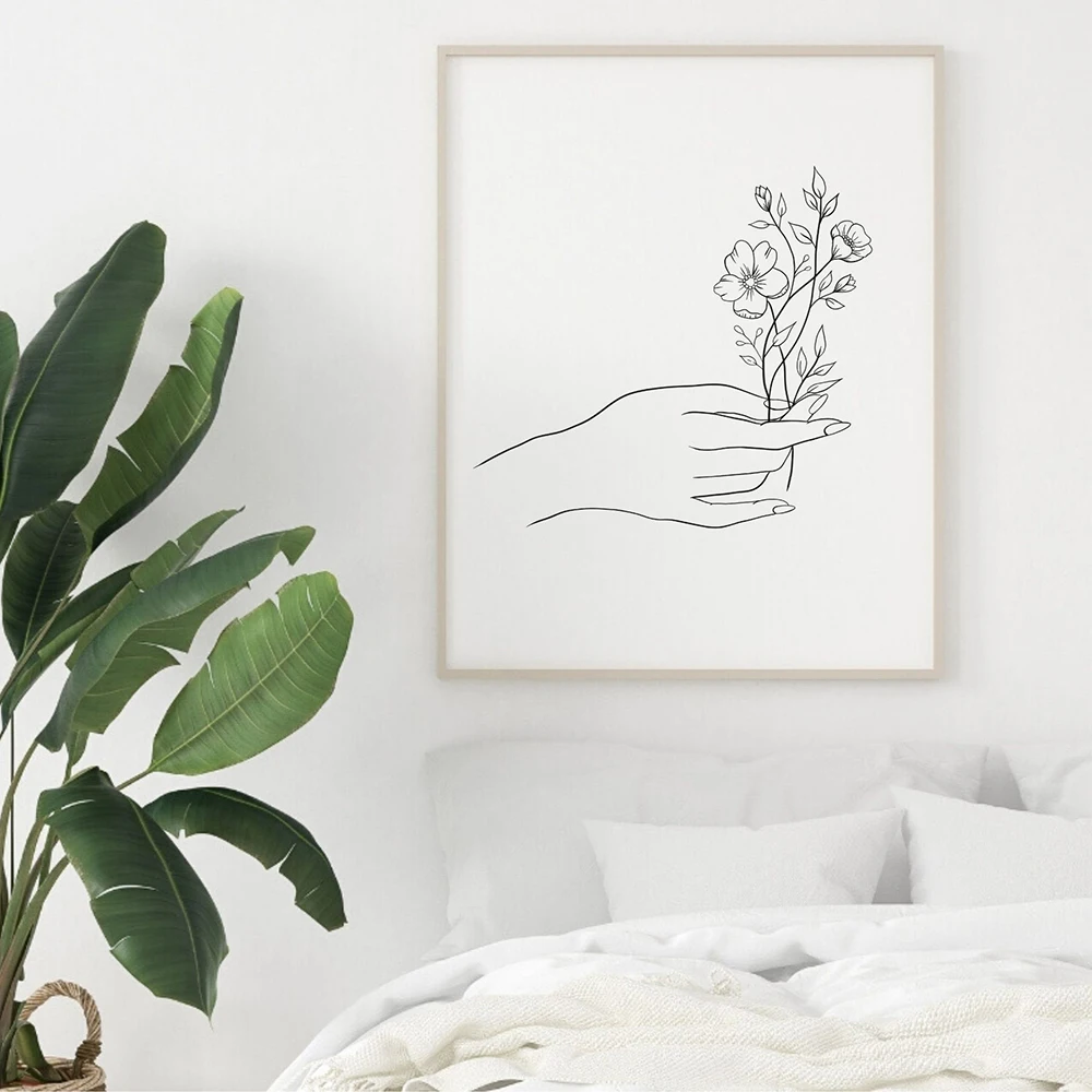 Mother-and-Baby-Child-Art-Line-Drawing-Posters-Abstract-Minimalist-Wall-Art-Canvas-Print-Painting-Nursery