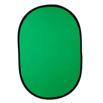 

100cmX150cm Collapsible Nylon Oval Reflector 2 in 1 Blue + Green Background Board Folding Backdrops