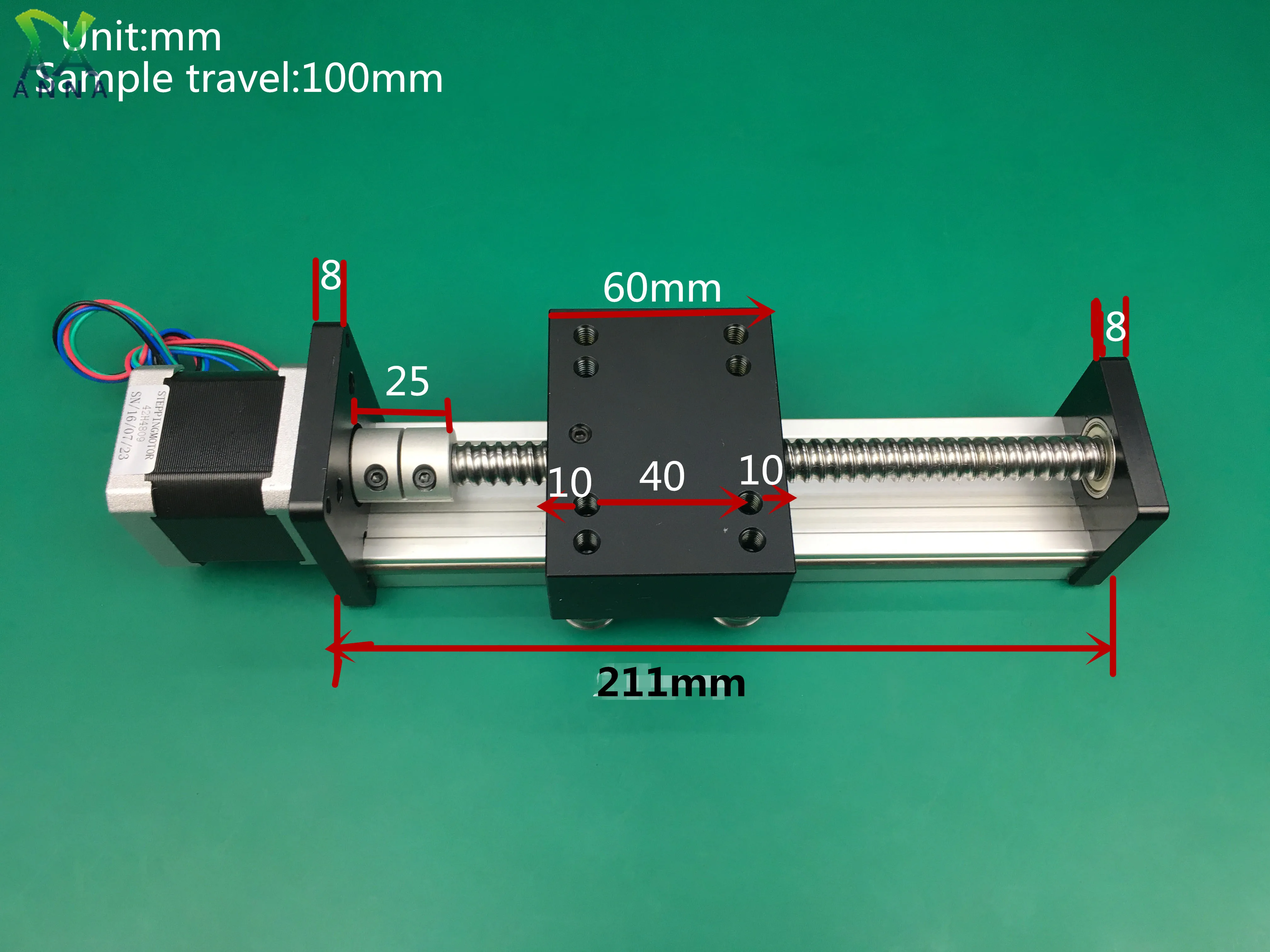 Free Shipping 150mm China 40kgs Max Load Table C7 Ball Screw Sgk Linear