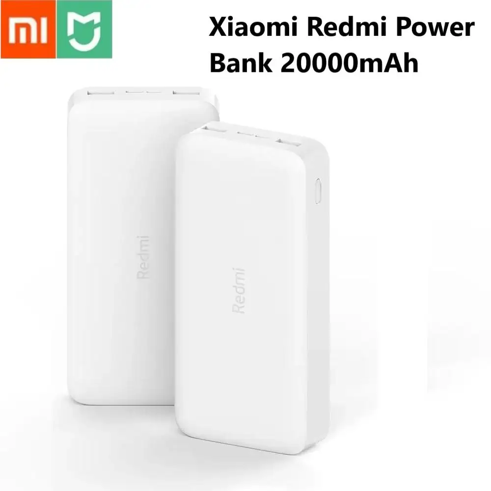 

Xiaomi Redmi Power Bank 20000mAh 18W QC3.0 PowerBank Fast Charging Version White Large capacity PowerBank Portable Phone Charger