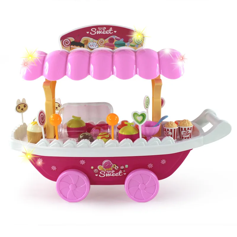 

Children Model Light Included Light Music Joy Candy Car Ice Cream Snack Box Play House Toy Set