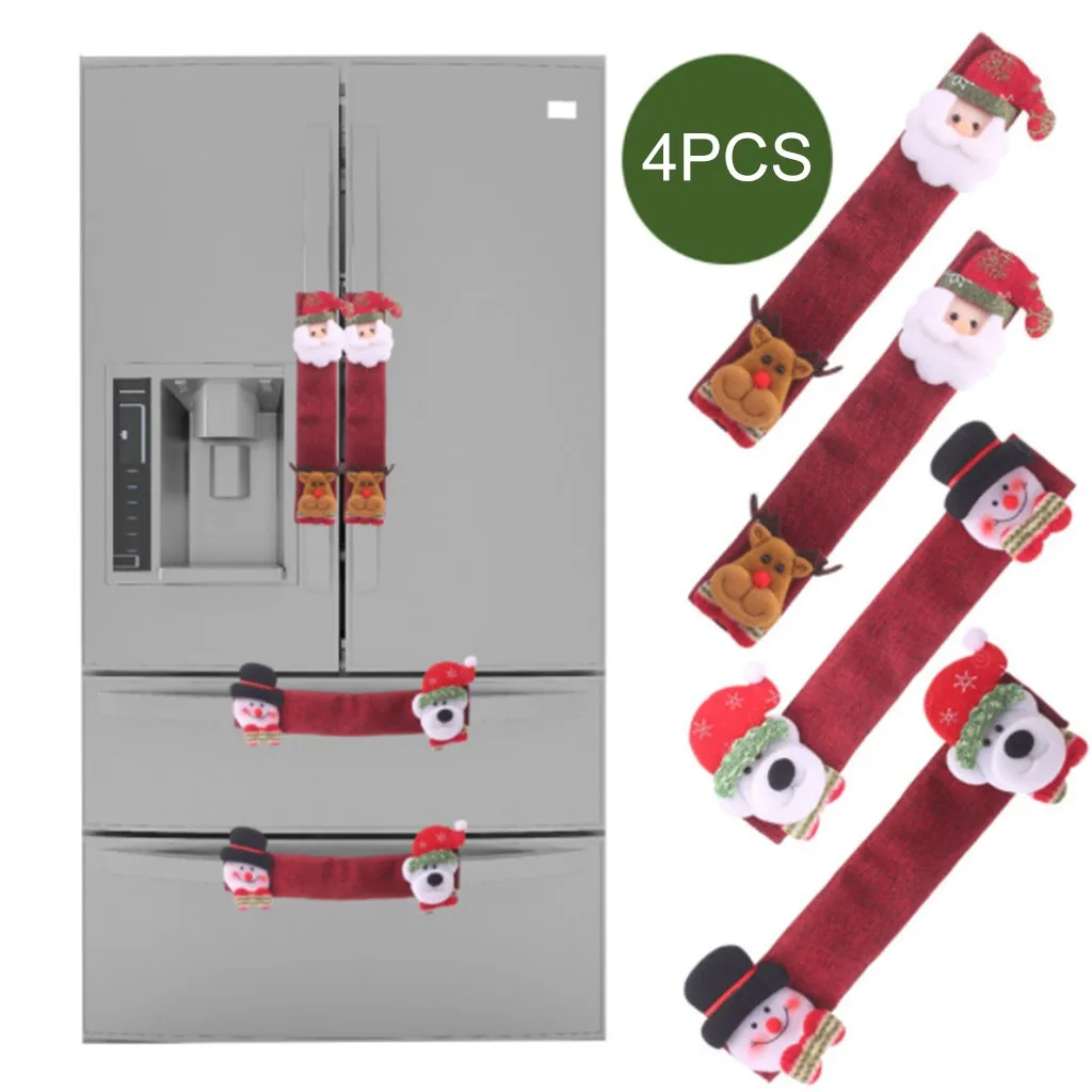 Для волос (4 предмета) Рождество украшения холодильник ручки защитное устройство