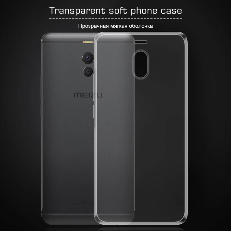 Мягкий силиконовый прозрачный чехол из ТПУ для Meizu Note 8 9 Прозрачный MX6 M6S M5C M5S M5 M6