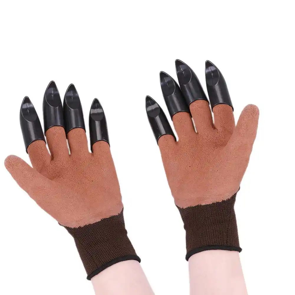 ガーデン手袋爪4 Absプラスチックガーデンゴム手袋園芸掘削植栽耐久性のある防水作業手袋屋外 ガーデン グローブ Aliexpress