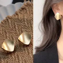 2021 eative irregular geométrico brinco ouro curvo aço inoxidável brincos de parafuso prisioneiro moda simples liga earing moda jóias
