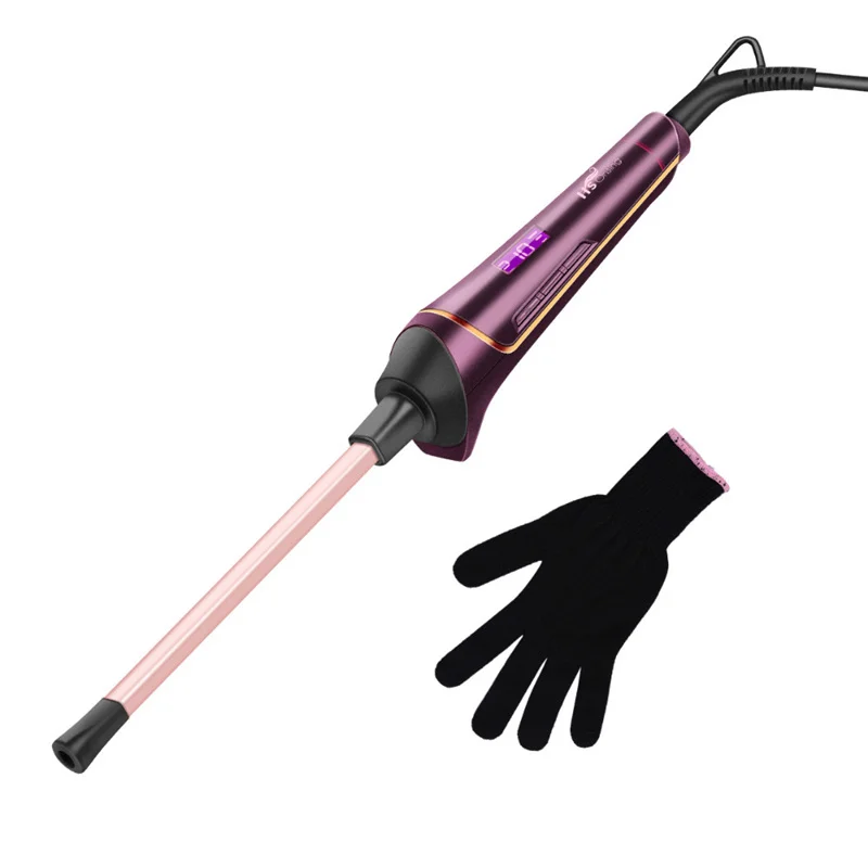 

9MM Professional Hair Curling Iron LCD Display Hair Curler Waver Tourmaline Ceramic Curling Wand Tong Roller Short Long Hair 53
