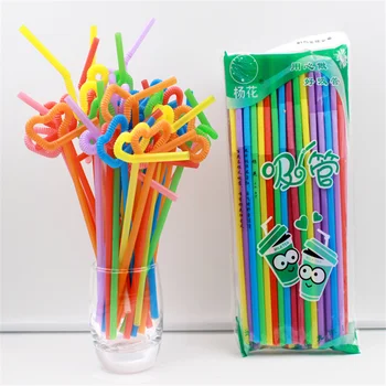 

50pc Disposable Straws Kitchen Accessories Gadgets Plastic Color Party Supplies Wedding Decor Cuisine Kitchen Tools Coffee.75z