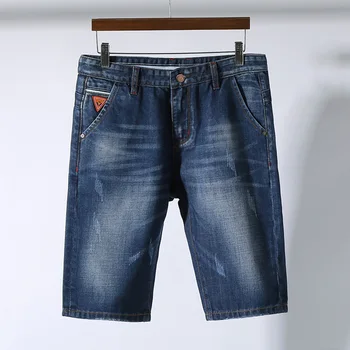 

2020 Summer New Men's Stretch Short Jeans Fashion Casual Loose High Quality Elastic Denim Shorts Male Brand Clothes plus size 40