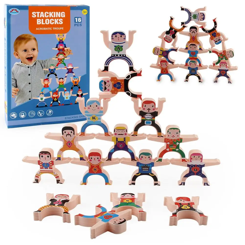 

Stacking Toys Wooden Stacking Games Hercules Acrobatic Toys Balancing Blocks Games Toddler Educational Toys For Kids