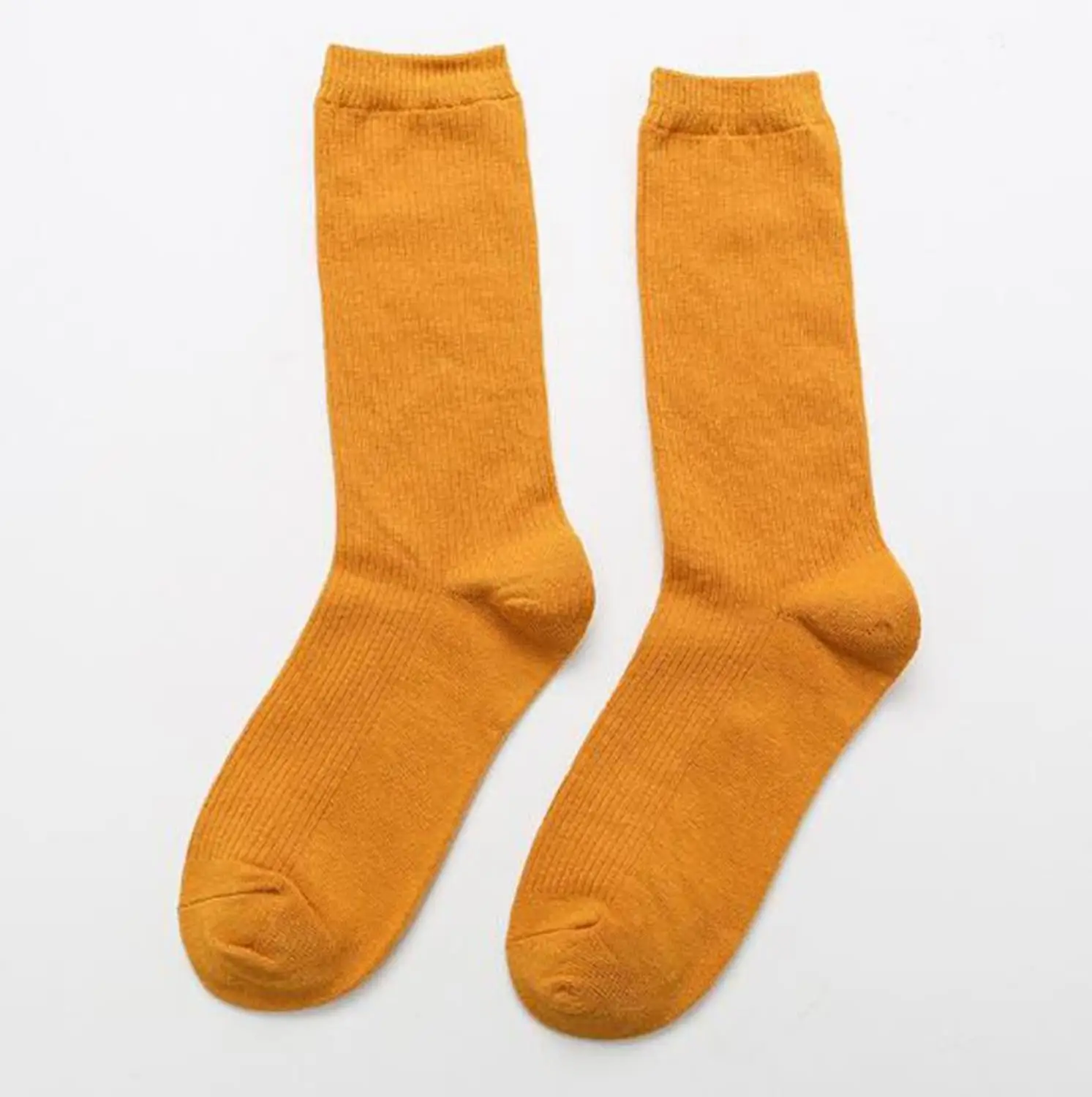 Небесно-голубой Смешные носки Харадзюку женские хлопковые Chaussettes женские длинные носки без пятки дамские однотонные Ретро Sen Piled Up Носки Шорты Носки - Цвет: Небесно-голубой