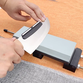 

400/1000 grit Double-sided sharpening stone Angle guide stainless steel Silica gel base knife sharper Honing water whetstone