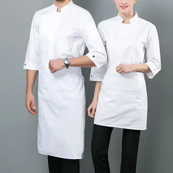 

High Quality Chef Uniform Catering Restaurant Chef Cooking Workwear Coffee Shop Waiter Uniform Casual Top Coat Work Clothes Men