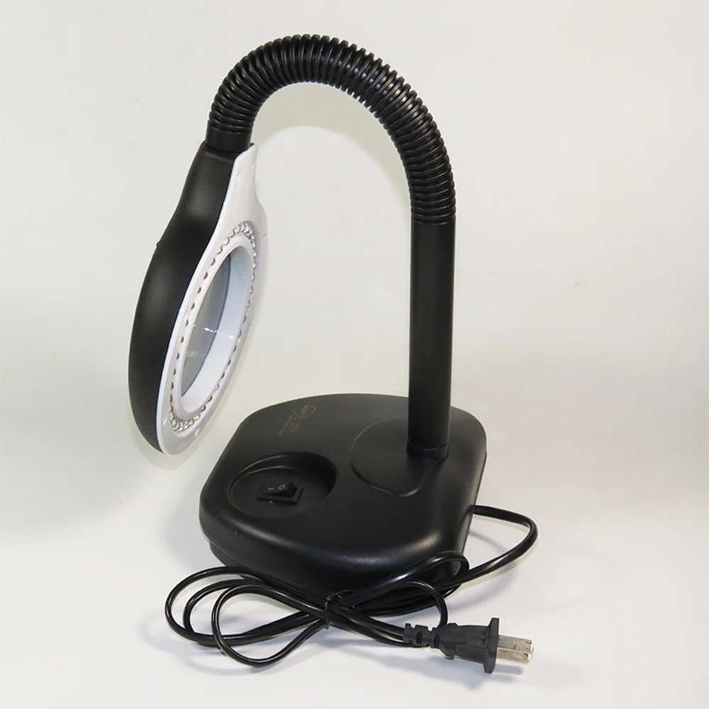 

Magnifying Glass Desk Lamp LED Light Reading 5-10x Wlks-208led Electronic Maintenance Reading Energy Saving Magnifier