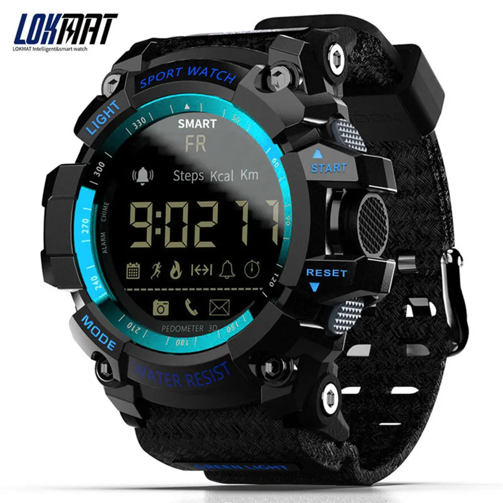 LOKMAT MK16 Bluetooth Смарт часы цифровые шагомер спортивные мужские фитнес трекер IP67