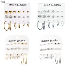 Смешанные стили Стразы чехол с изображением сердечка цветка гвоздики с геометрическим орнаментом Комплект сережек для женщин Femme Серьги Геометрические серьги ювелирные изделия Brincos