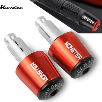 

For Ducati MONSTER 695 696 795 796 797 821 1200 1200S 1100/S EVO 7/8mm CNC Motorcycle Handlebar Grips Handle Bar Cap End Plugs