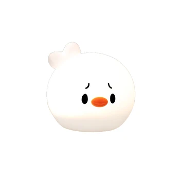 

Cute Night Light Touch Switch USB Rechargeable Tumbler Intelligent Night light For Kids Chick Shape Top Control