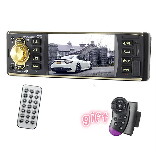 1 Din автомобильный радиоплеер 4,1 дюймов аудио стерео Bluetooth USB AUX FM станция с камерой заднего вида дистанционное управление Hands Free - Цвет: only mp5