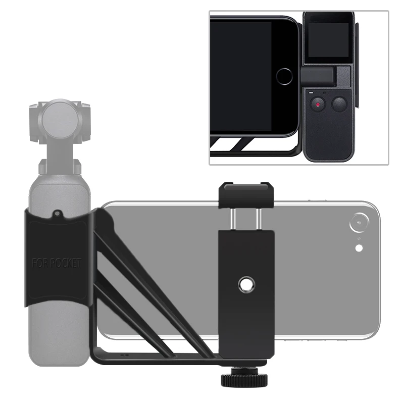 Mobile phone mounting bracket with cold shoe clip for OSMO PocketItem action camera accessories