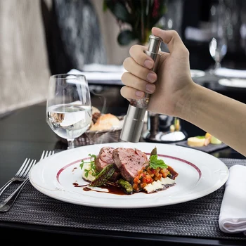 

Manual Home Kitchen Tool Manual Stainless Steel Salt Pepper Mill Spice Sauce Grinder Pepper Salt Mill Novelty Kitchen Tools#25