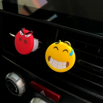 

2020 Smile Face Car Fragrance Cartoon Car Freshner Smiling Face Car Air Vent Aroma Car Perfumes Air Freshener